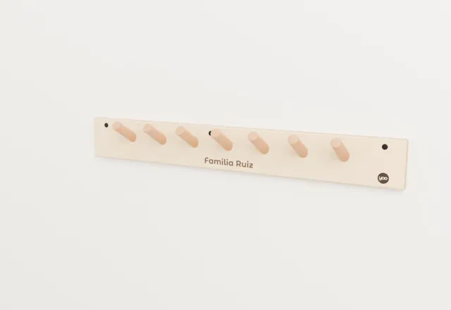 Perchero de pared con ganchos