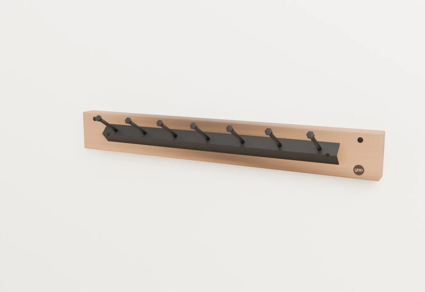 Perchero de pared con ganchos · Forja