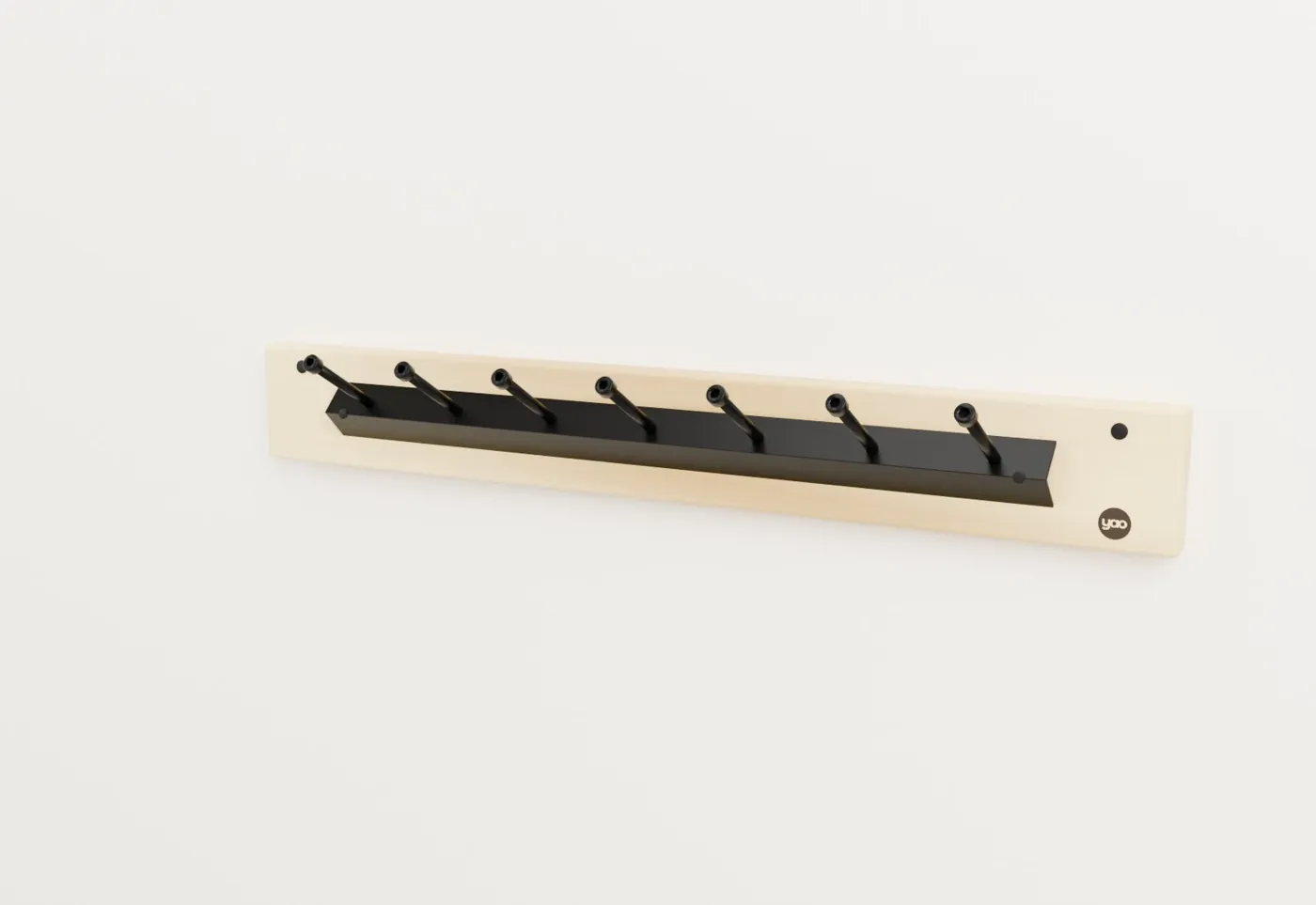 Perchero de pared con ganchos · Industrial