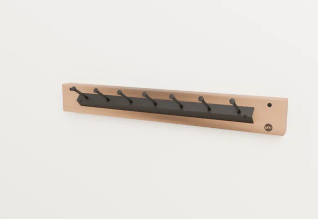 Perchero de pared con ganchos · Forja