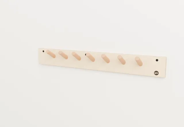 Perchero de pared con ganchos · Taller