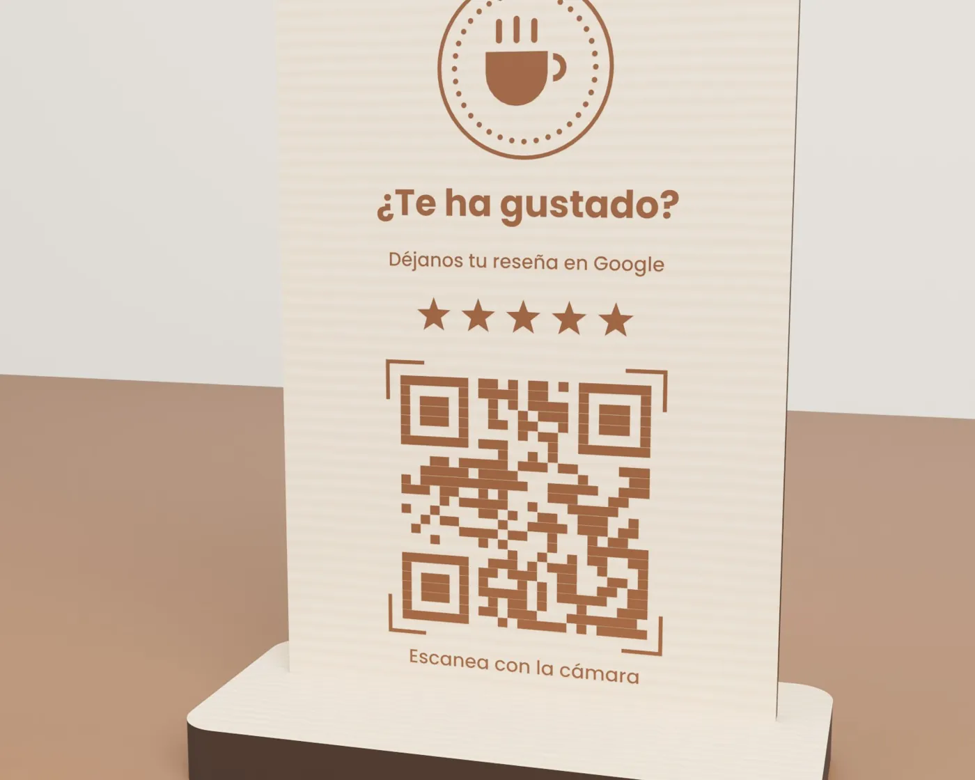 Placa QR de madera para bares y comercios · Placa QR de madera para bares y comercios