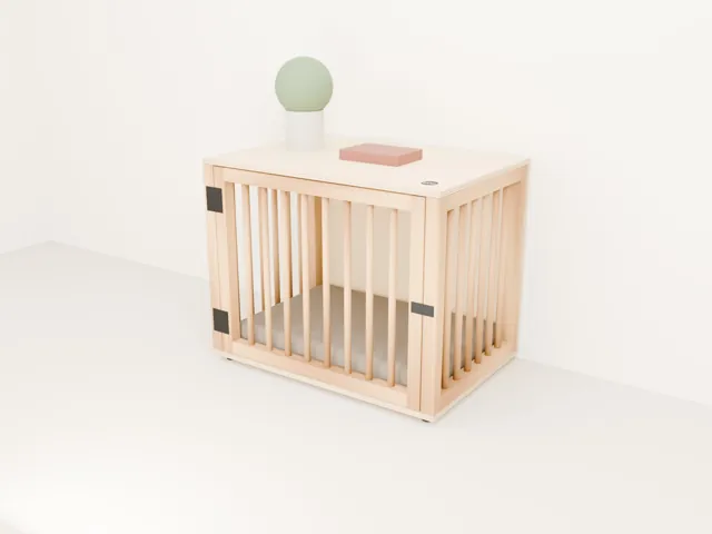 Casa-mueble para perro: casita y mesa auxiliar · Taller