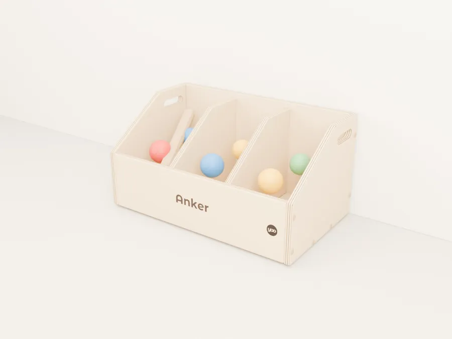 Caja de juguetes para perro con nombre · Taller