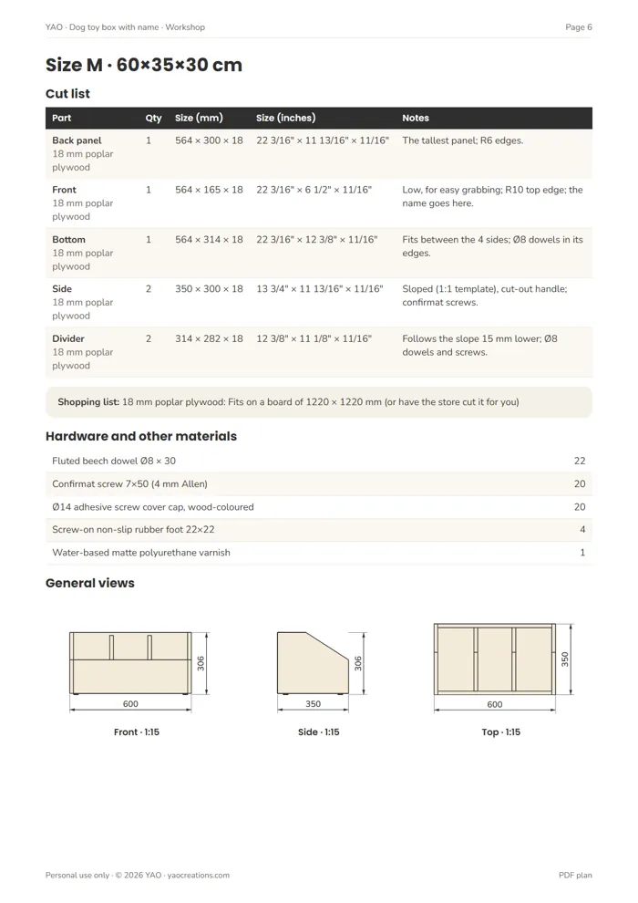 Plan page