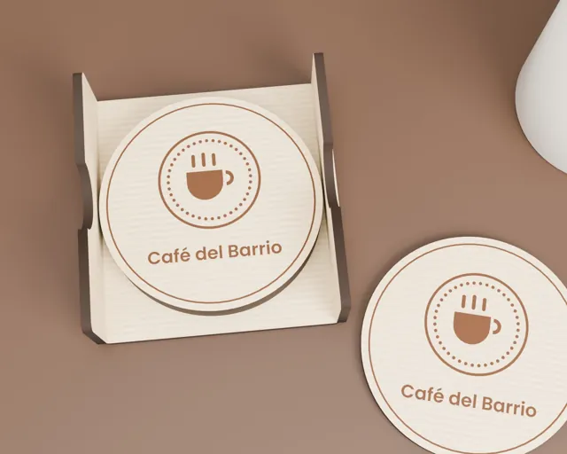 Posavasos de madera con tu logo