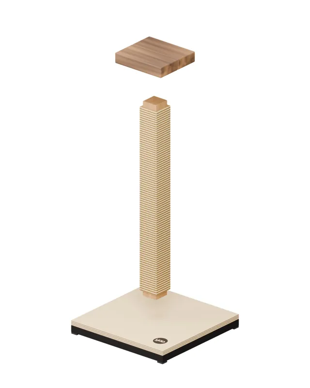 Wooden sisal cat scratching post · Forge