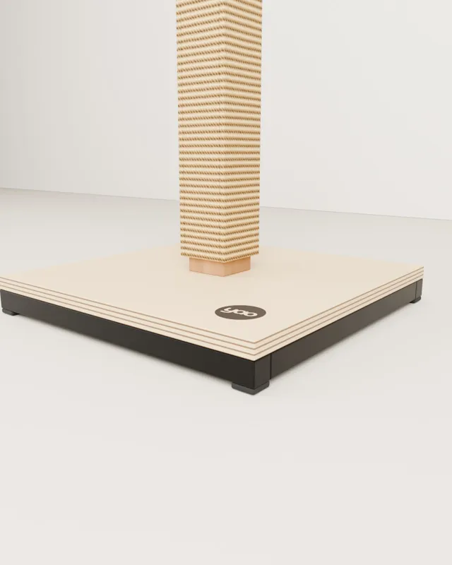 Wooden sisal cat scratching post · Industrial