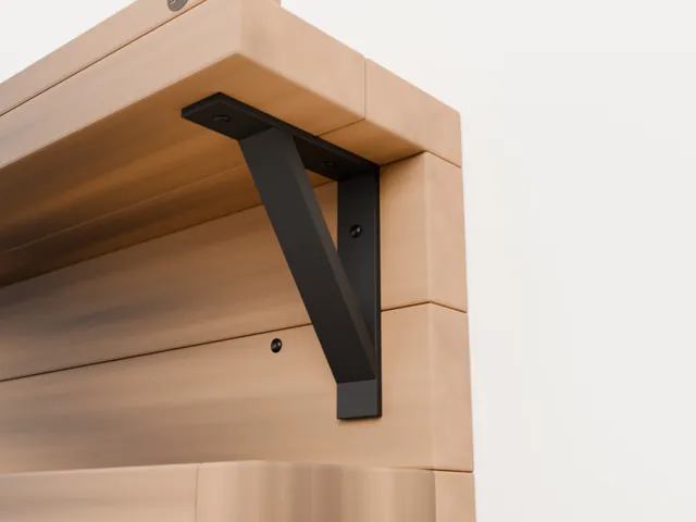 Dog leash holder with shelf · Forge