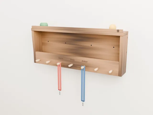 Dog leash holder with shelf · Barn