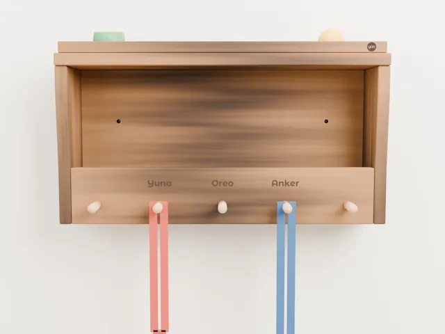 Dog leash holder with shelf · Barn
