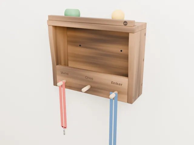 Dog leash holder with shelf · Barn