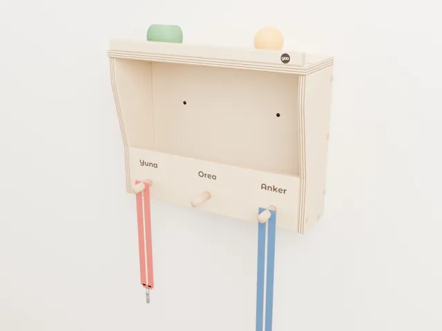 Dog leash holder with shelf