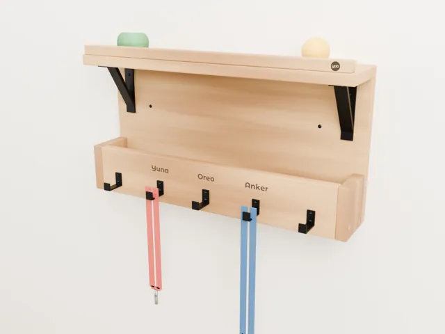 Recibidor de correas con balda y caja · Industrial