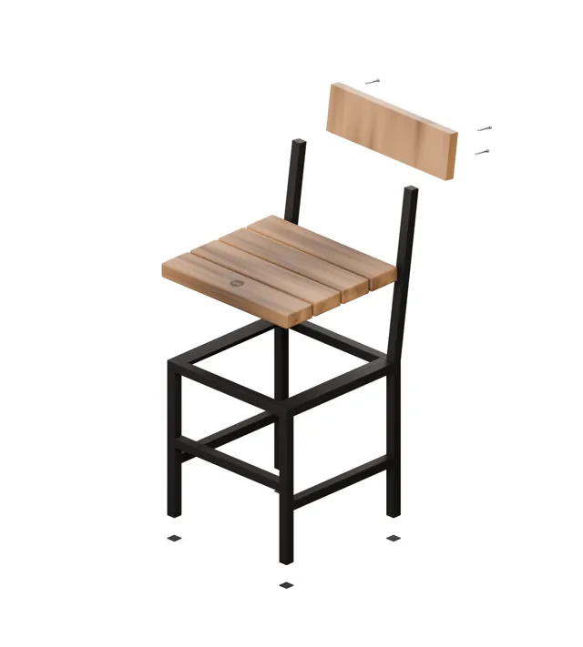 Silla de comedor de madera · Forja