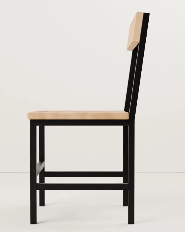 Silla de comedor de madera · Industrial