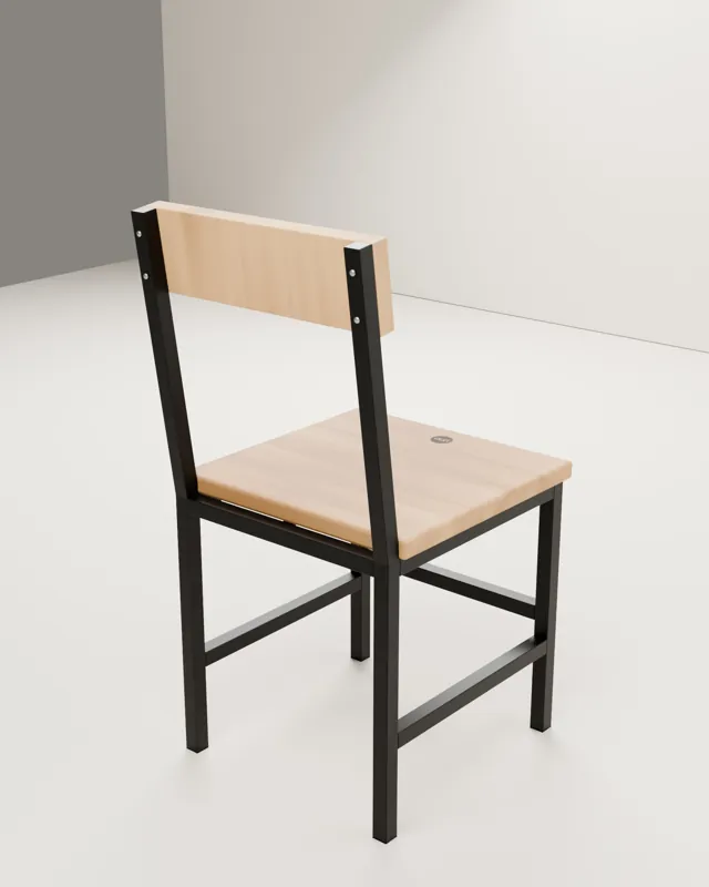 Silla de comedor de madera · Industrial
