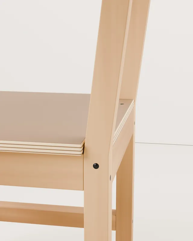 Silla de comedor de madera