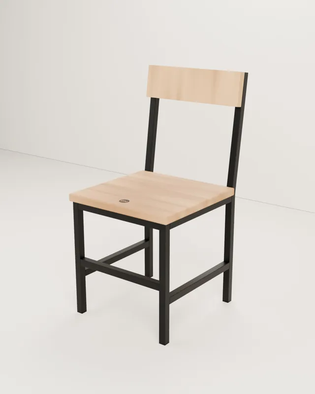 Silla de comedor de madera · Industrial