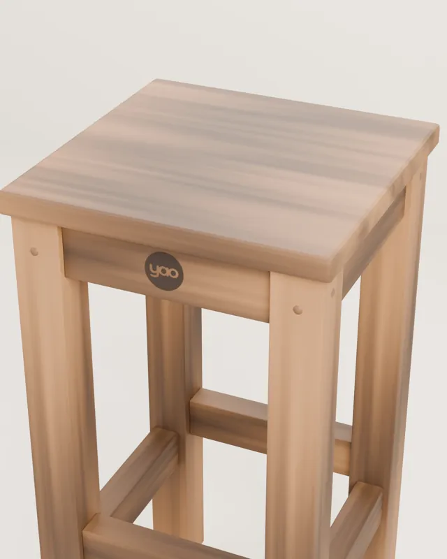 Industrial wood bar stool · Barn