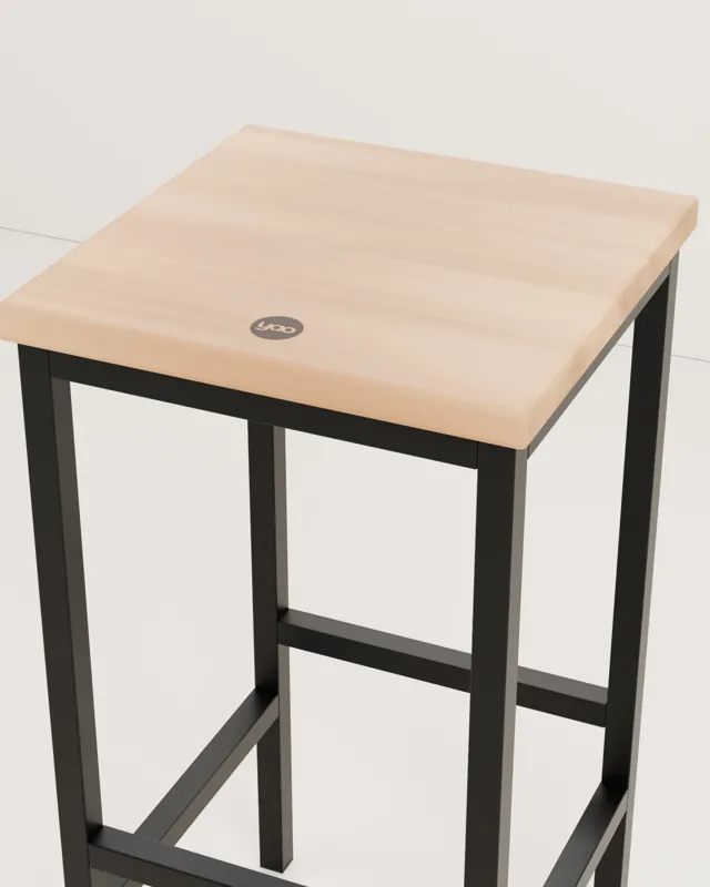 Industrial wood bar stool · Industrial