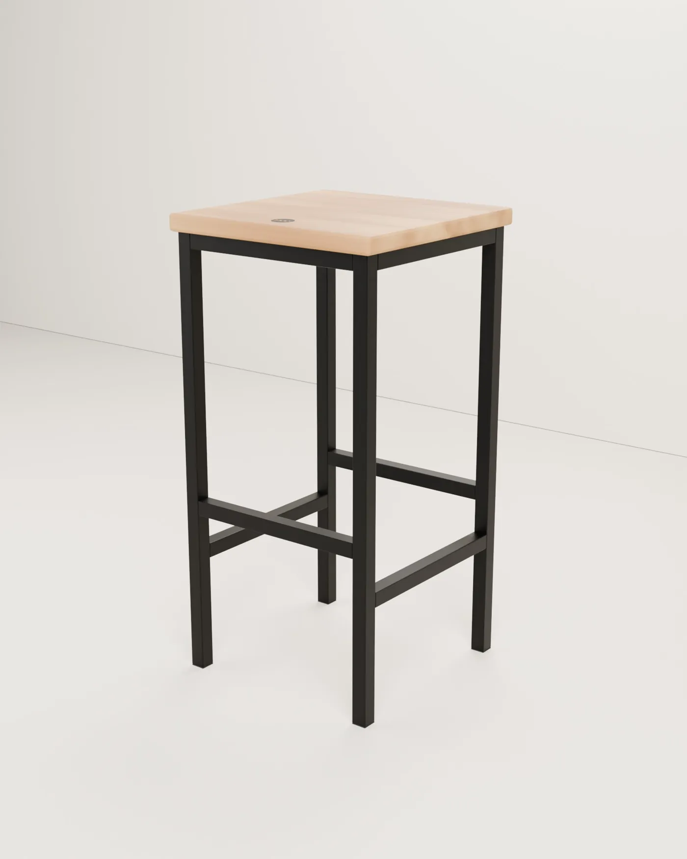 Industrial wood bar stool · Industrial